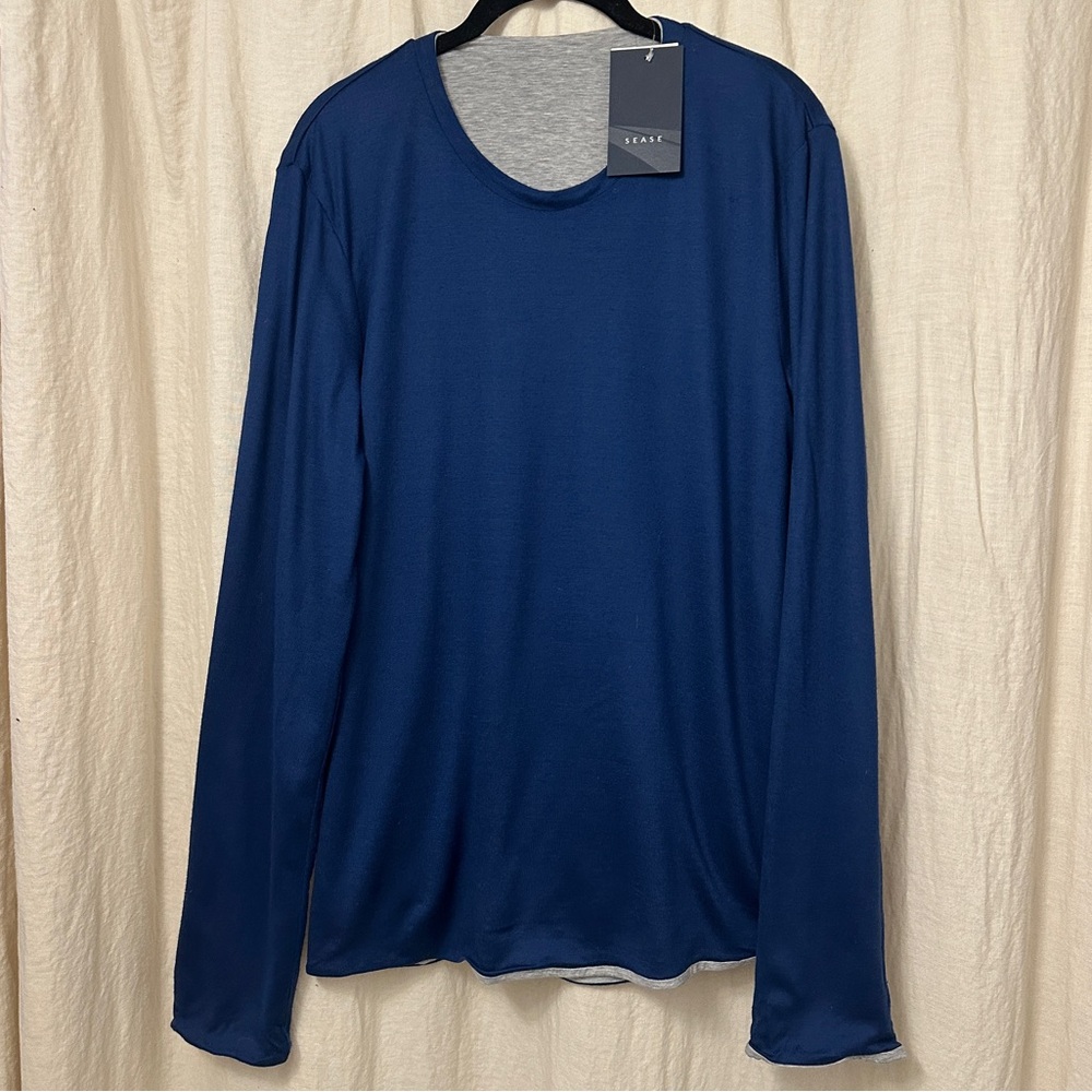 Sease Reversible Sweater - Blue/Gray - Picture 2 of 12
